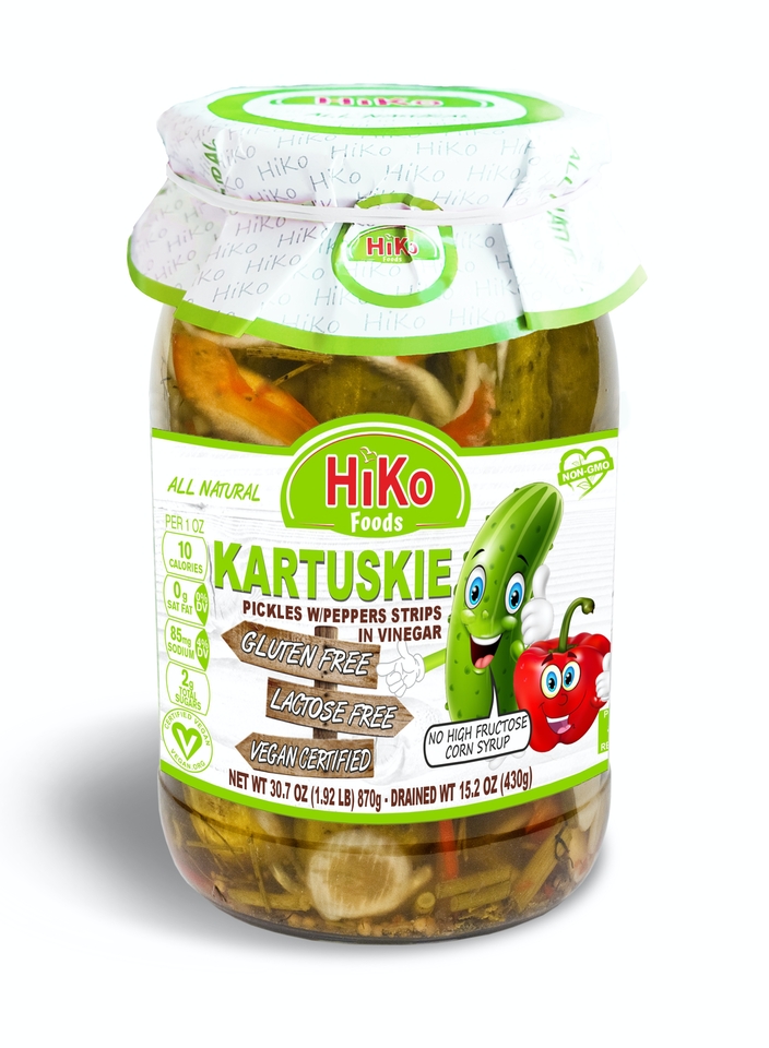 KARTUSKIE PICKLES WITH PEPPERS STRIPS